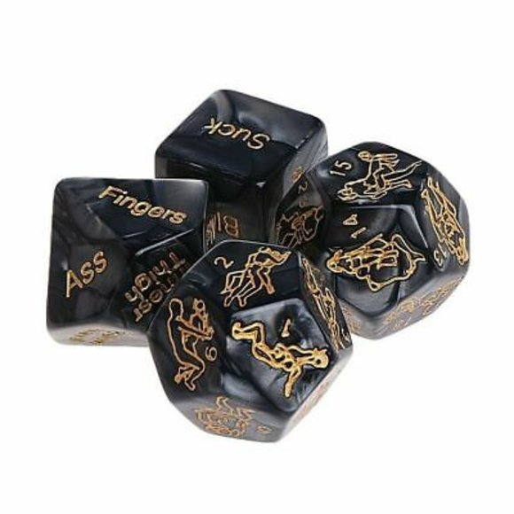 4 Funny Love Dice Sex Position Game Dices -Black - Picture 3 of 9